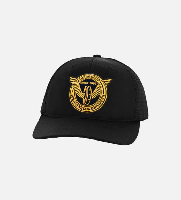 Thorogood Men's USA Flying Wheel Die-Cut Patch Cap Hats & Caps Thorogood Black OS