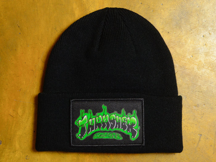 Thrasher Airbrush Patch Beanie - Black