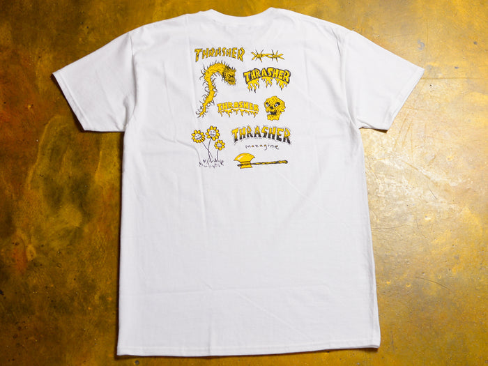 Thrasher Barbarian T-Shirt - White