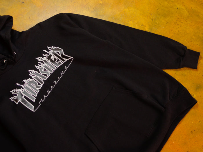 Thrasher Flame Logo Hood - Black