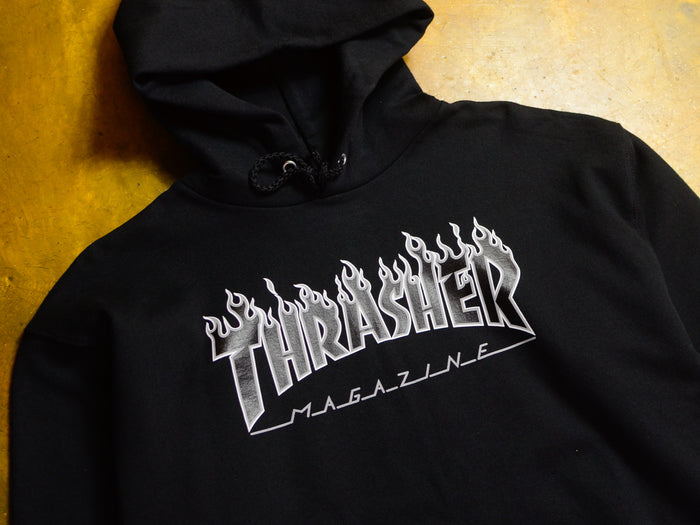 Thrasher Flame Logo Hood - Black