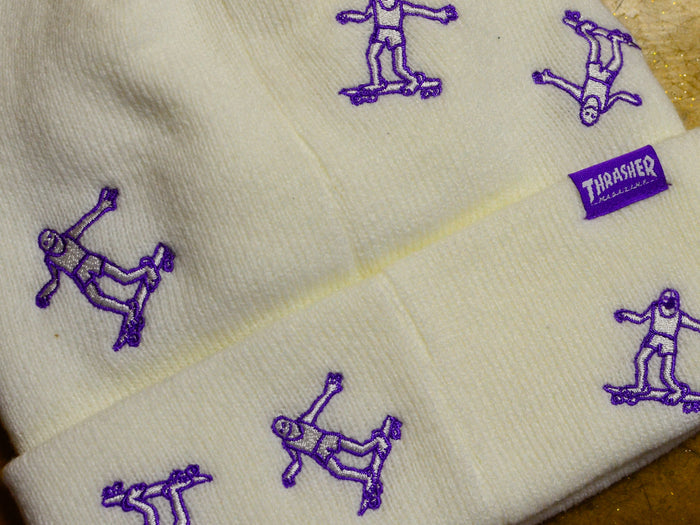 Thrasher Gonz Pattern Beanie - White