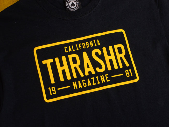 Thrasher License Plate T-Shirt - Black
