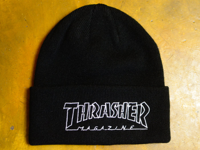 Thrasher Outlined Logo Beanie - Black