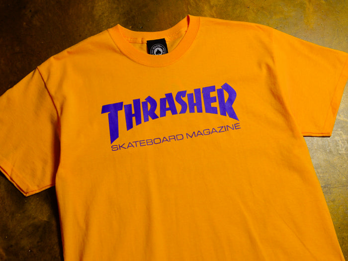 Thrasher Skate Mag T-Shirt - Gold / Purple