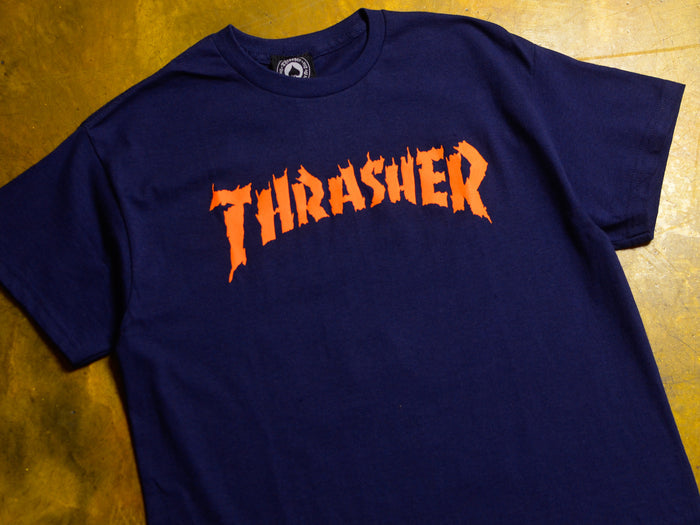 Thrasher x Neckface Burn it Down T-Shirt - Navy