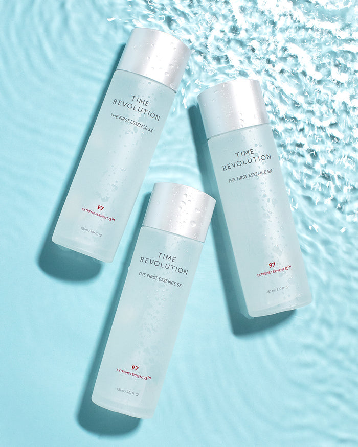 MISSHA Time Revolution The First Essence 5X, Korean essence for all skin types that helps maintain moisture, ph balance, skin tone.