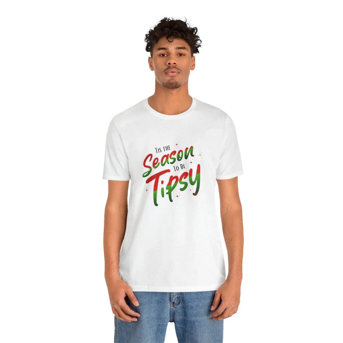 ✨ 'Tis the Season to be Tipsy 🎄 Unisex Jersey Tee 🎉 - Whippie's