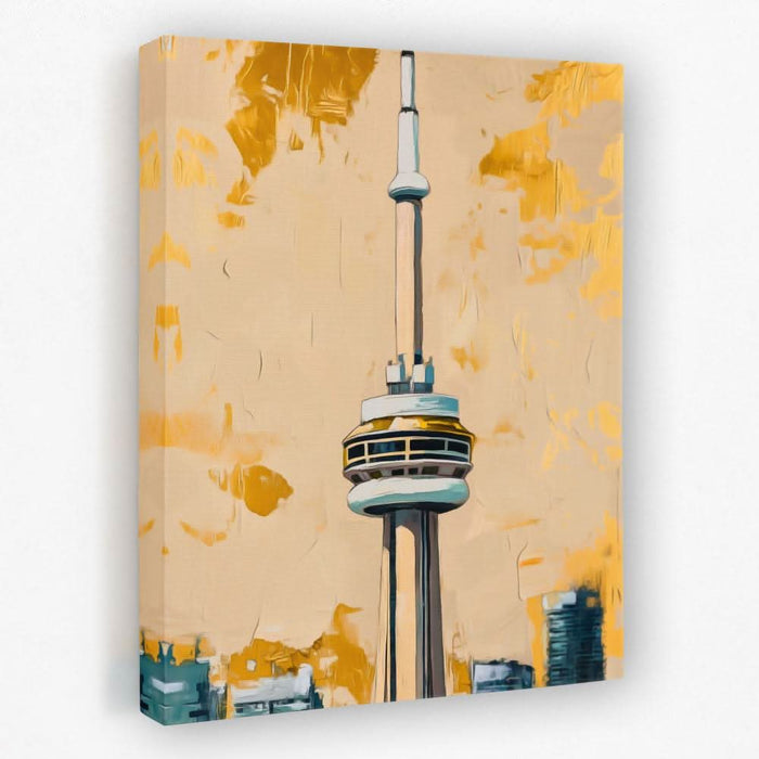 Toronto’s Sky-High Icon - Architecture Canvas Wall Art