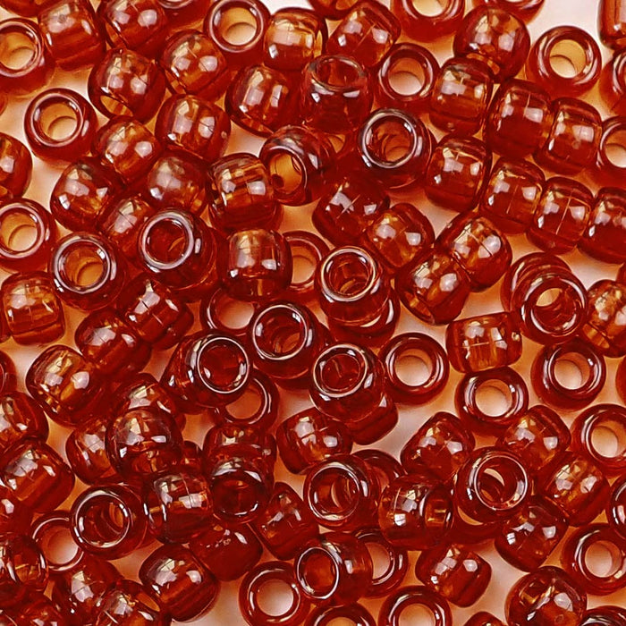 transparent tortoise 6 x 9mm plastic pony beads in bulk