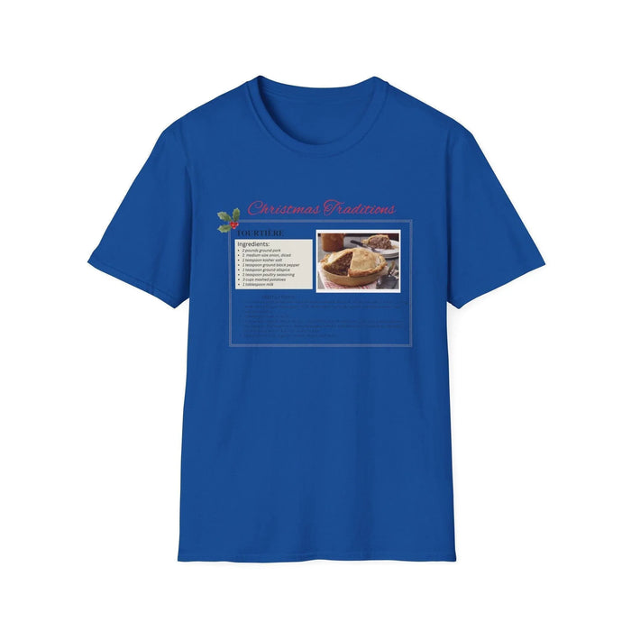 Tourtière Recipe Card - Unisex T-Shirt - French Canadian Christmas Traditions! 🎄 - Whippie's
