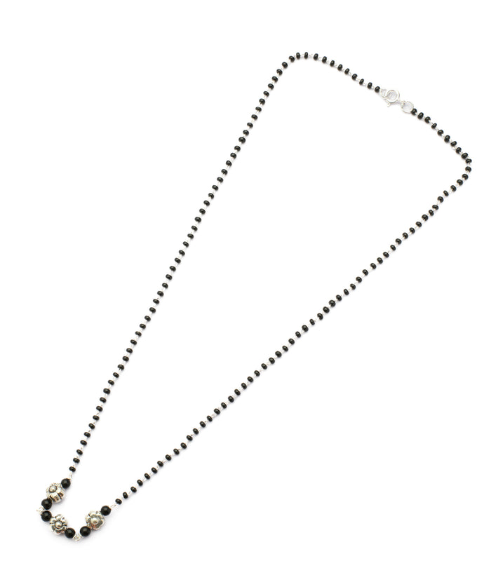 Triple Floral Mangalsutra (Silver)