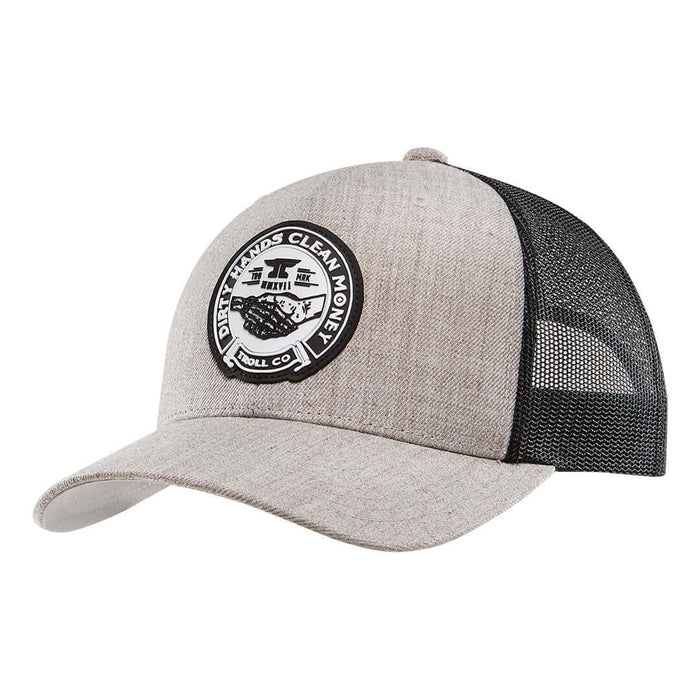 Troll Co. DHCM Haggler Curved Brim Trucker Hat Hats & Caps Troll Co. Gray Heather OS