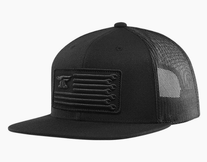 Troll Co. Men's Anvil Flagship Graphic Flat Bill Cap Hats & Caps Troll Co. Black OS