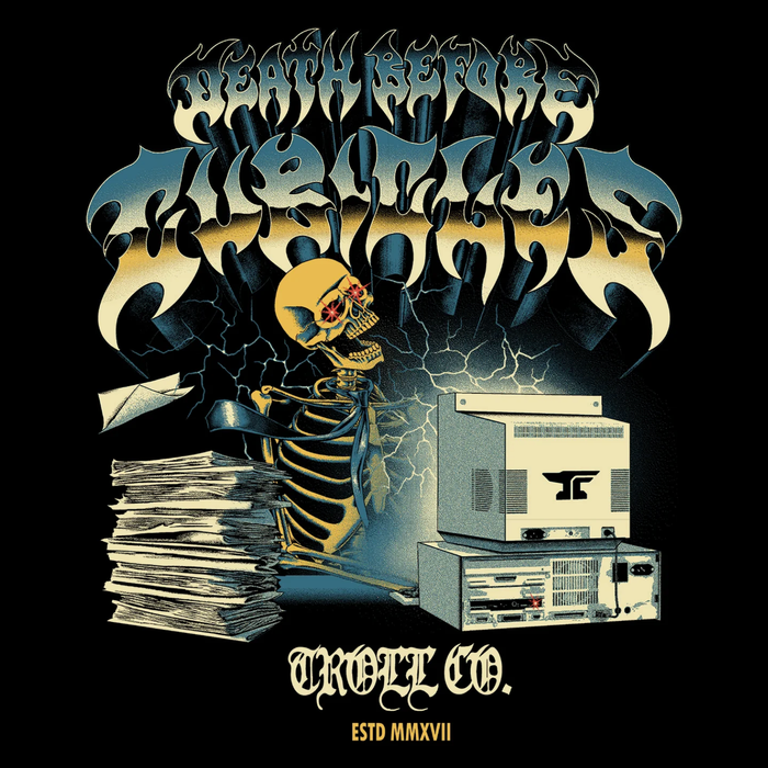 Troll Co. Men's "Death Before Cubical" CPU Graphic Hoodie Sweatshirts & Hoodies Troll Co.