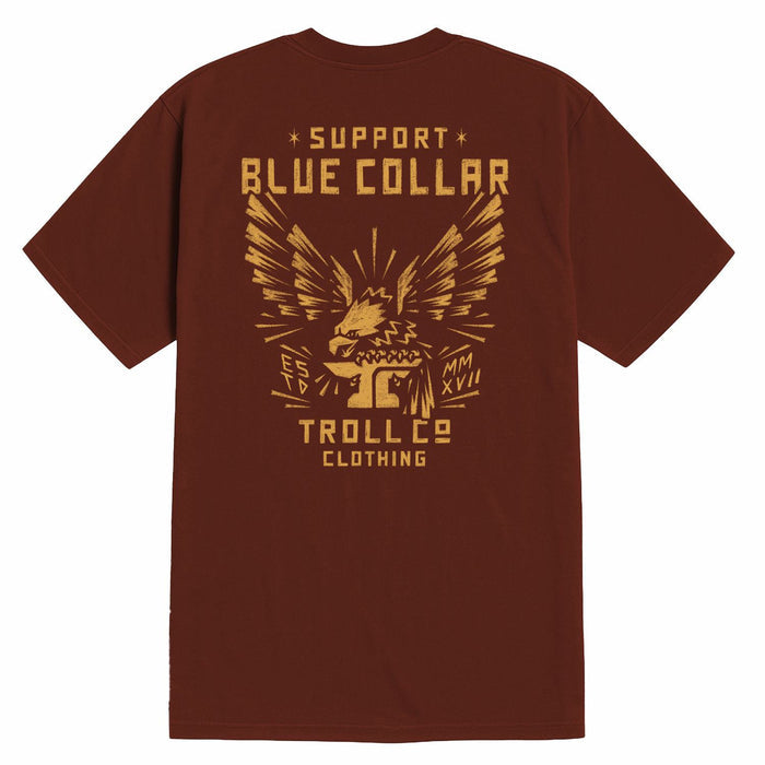 Troll Co. Men's "Support Blue Collar" Perched T-Shirt T-Shirts Troll Co.