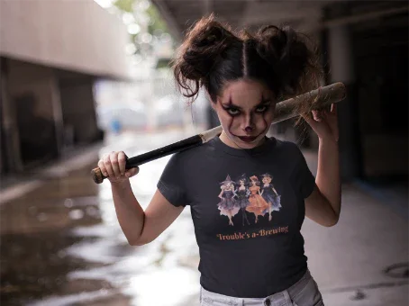 Trouble's a-Brewing: Sisterhood of Spells Tee - Halloween Squad!