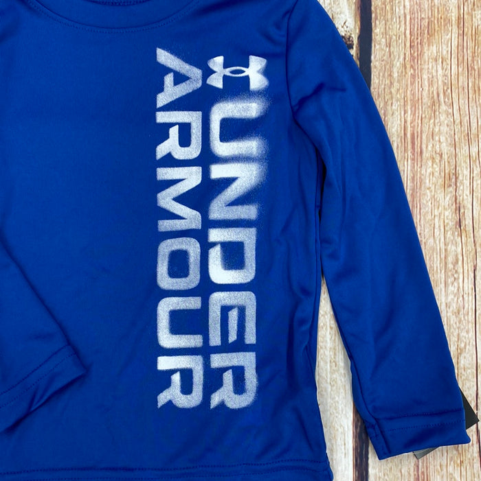 Under Armour Vertical wordmark Tech Blue Long Sleeve