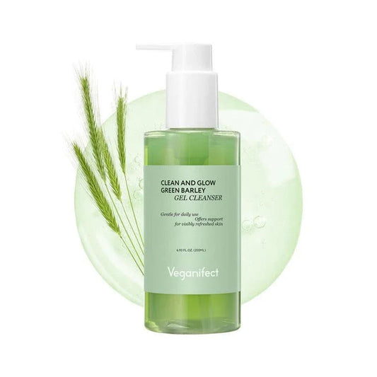 [Veganifect] Clean And Glow Green Barley Gel Cleanser 205ml - Ballagrio