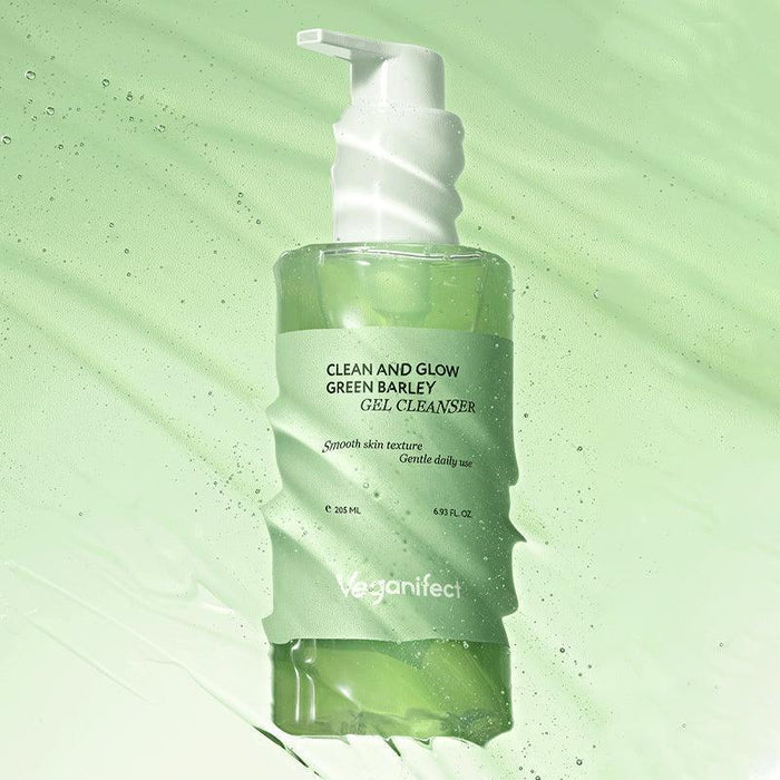 [Veganifect] Clean And Glow Green Barley Gel Cleanser 205ml - Ballagrio