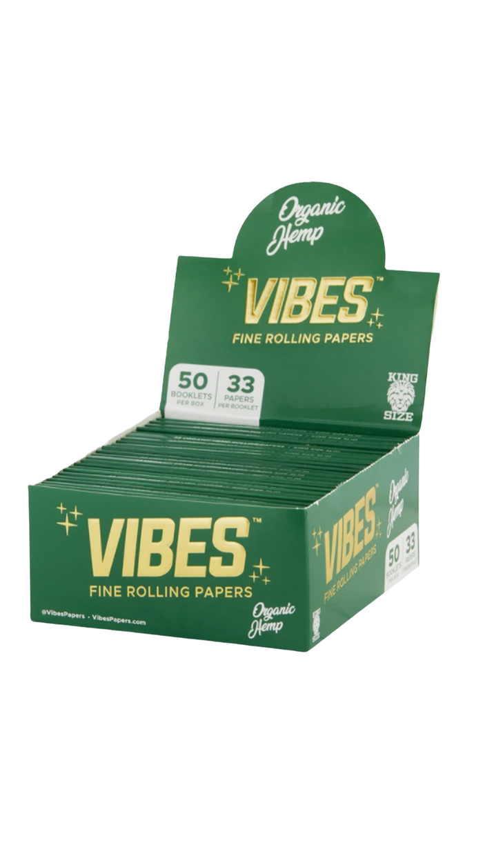 VIBES PAPER | ORGANIC HEMP KING SIZE | 50PK