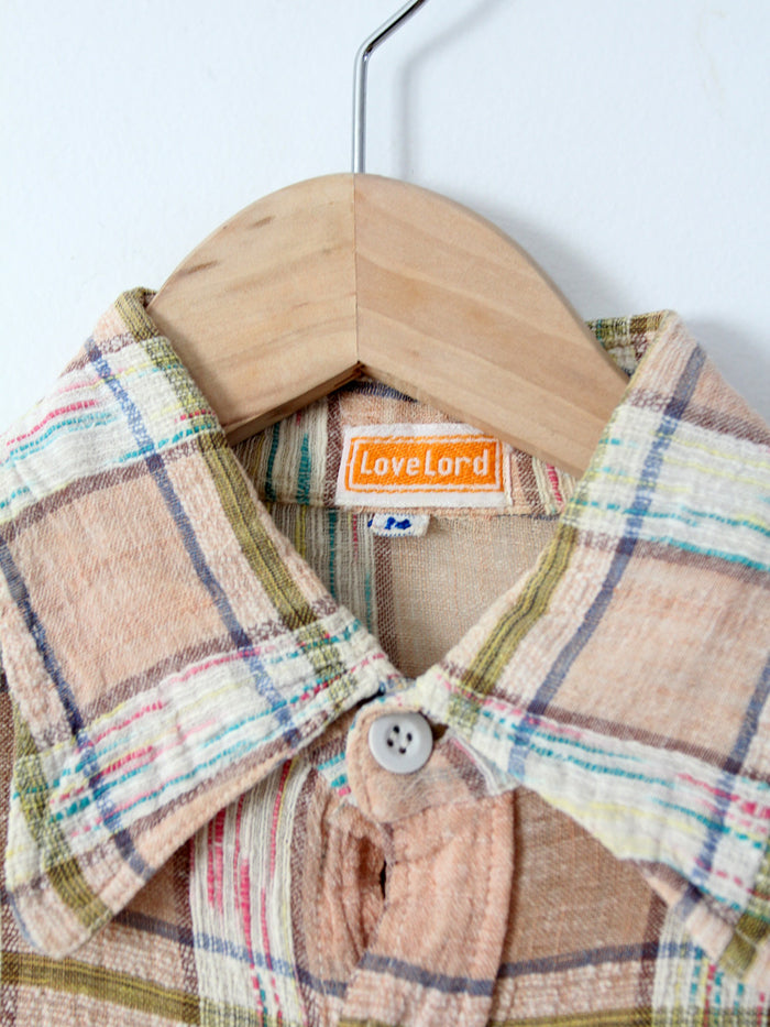 1970s plaid shirt