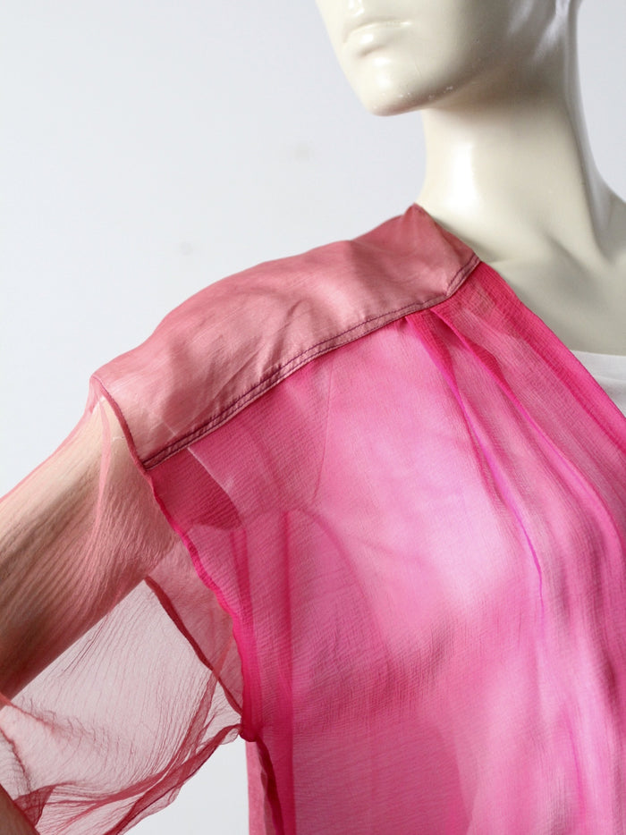 vintage 70s Joel & Lana silk beach cover up