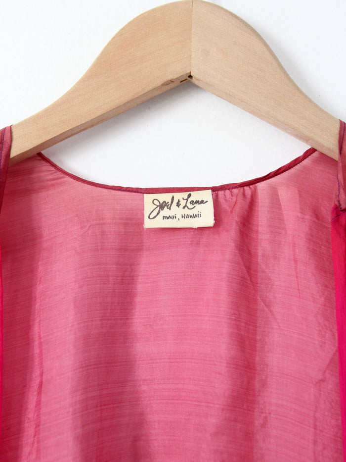 vintage 70s Joel & Lana silk beach cover up