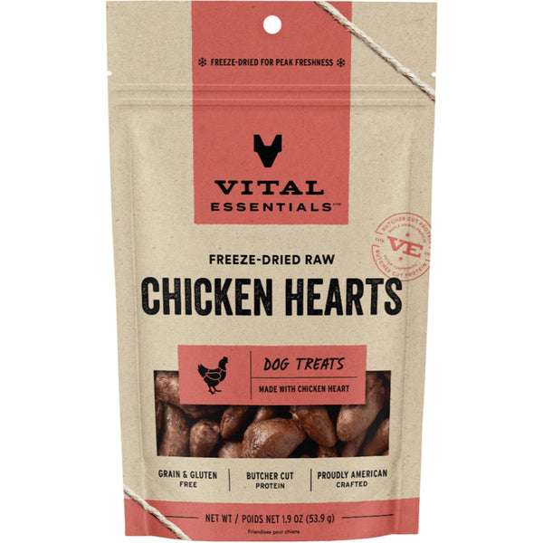 Vital Essentials Freeze Dried Chicken Hearts 1.9OZ