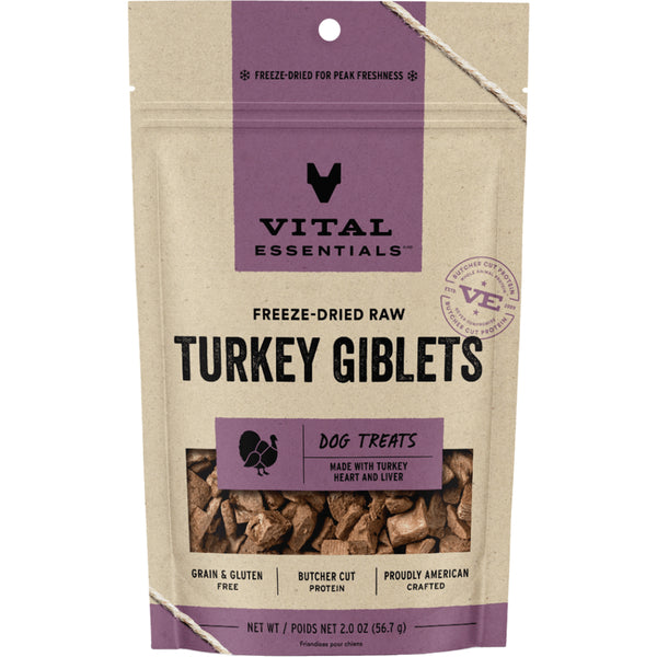 Vital Essentials Freeze Dried Turkey Giblets 2.0OZ