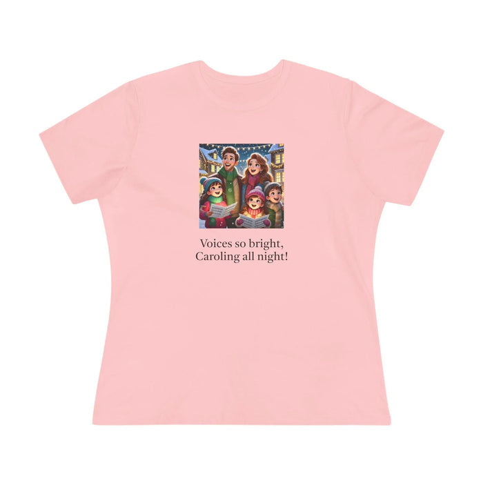 Voices so bright, Caroling all night! - Women's Softstyle Tee - Whippie's