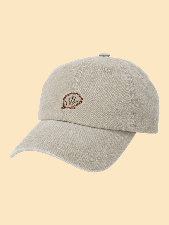 washed embroidery cap