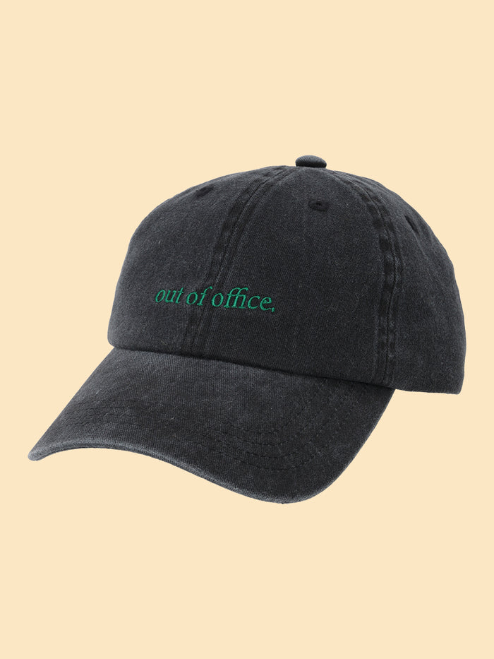 washed embroidery cap