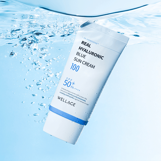 [WELLAGE] Real Hyaluronic Blue Sun Cream 100 SPF 50+ PA++++ 50ml - Ballagrio