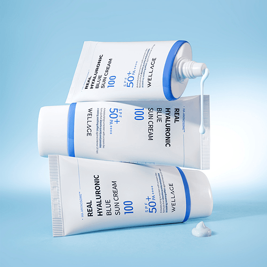 [WELLAGE] Real Hyaluronic Blue Sun Cream 100 SPF 50+ PA++++ 50ml - Ballagrio