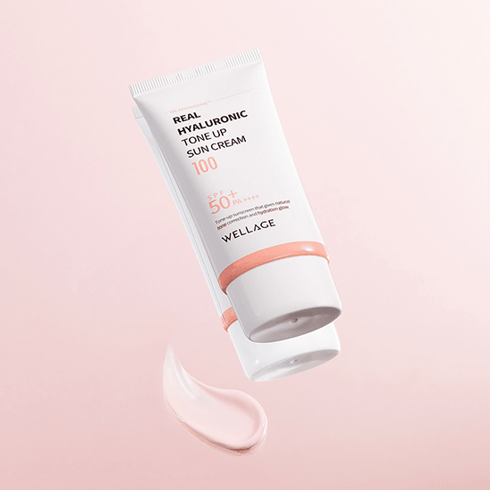 [WELLAGE] Real Hyaluronic Tone Up Sun Cream 100 SPF 50+ PA++++ 50ml - Ballagrio