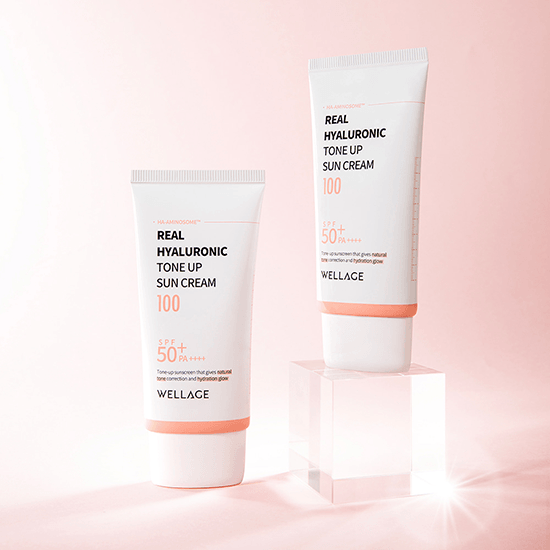 [WELLAGE] Real Hyaluronic Tone Up Sun Cream 100 SPF 50+ PA++++ 50ml - Ballagrio