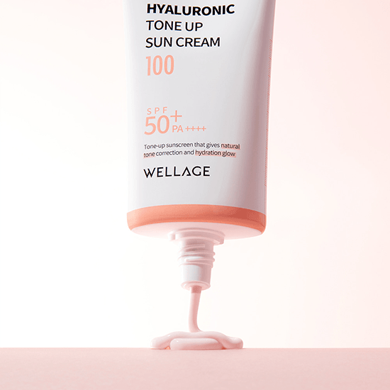[WELLAGE] Real Hyaluronic Tone Up Sun Cream 100 SPF 50+ PA++++ 50ml - Ballagrio
