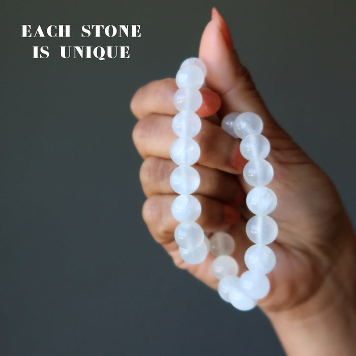 white calcite bracelets