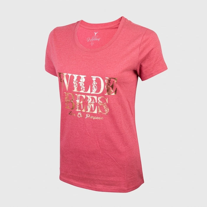 Wildebees Entwined Foil Tee Burnt Ruby