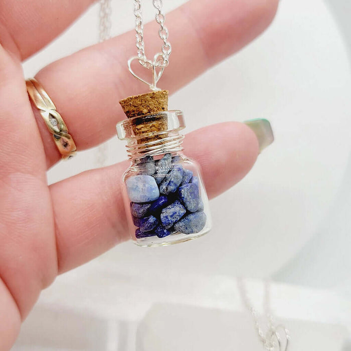 Wishing Bottle Necklace - Lapis Lazuli