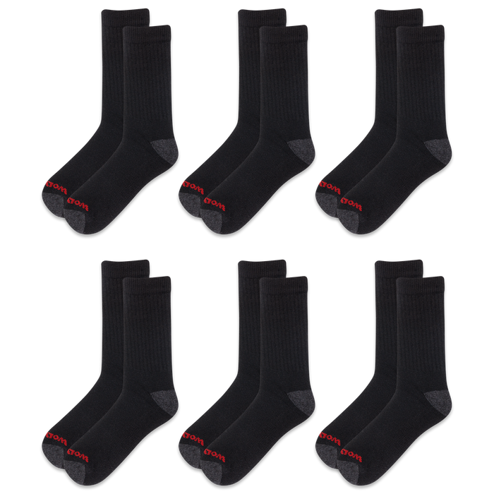 Wolverine Men's Heavy Duty Work Crew Sock (6 Pack) Socks Wolverine