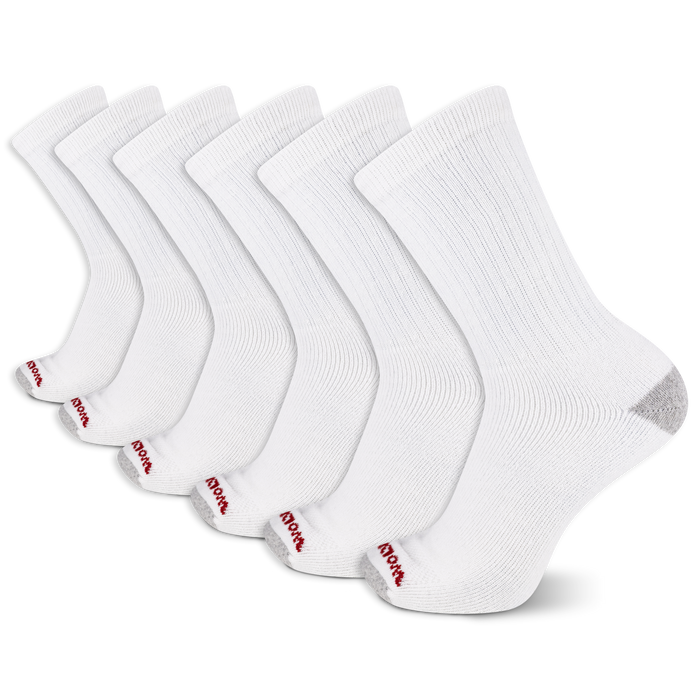 Wolverine Men's Heavy Duty Work Crew Sock (6 Pack) Socks Wolverine White L