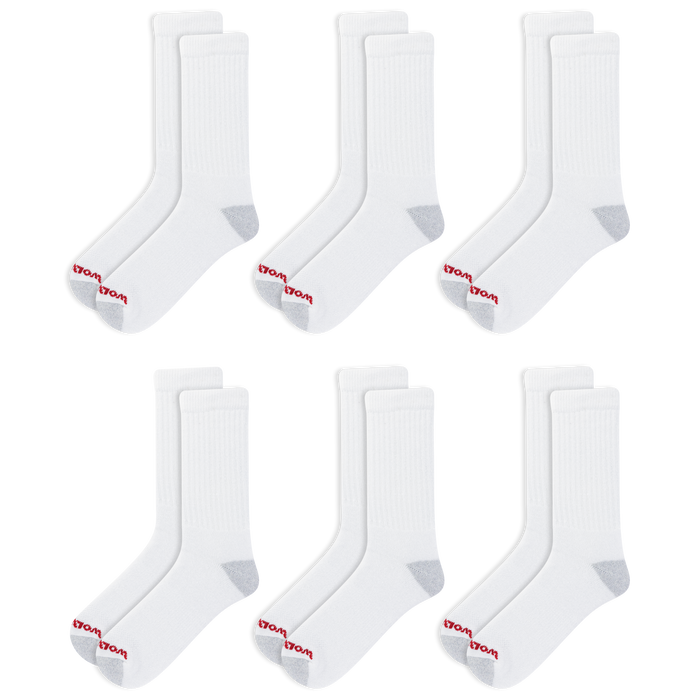 Wolverine Men's Heavy Duty Work Crew Sock (6 Pack) Socks Wolverine