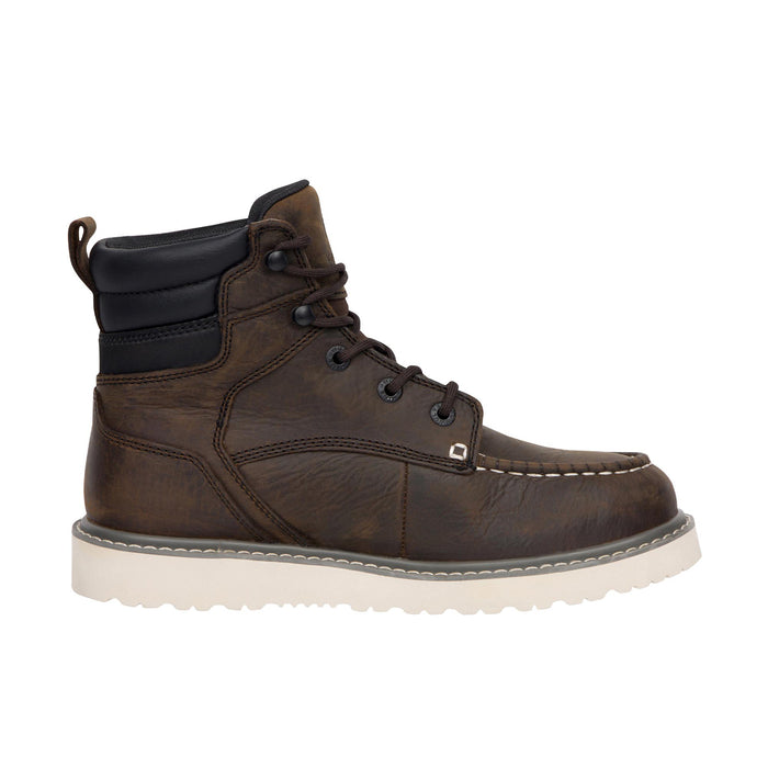 Wolverine Men's Trade Wedge 6" Moc-Toe Soft Toe Work Boot Work Boots Wolverine Dark Brown 10 M
