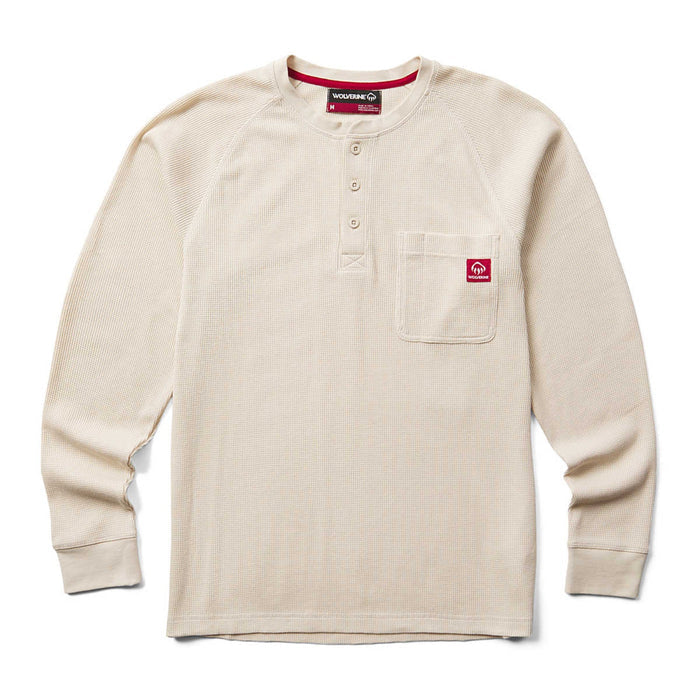 Wolverine Men's Walden II Thermal Pocket Long Sleeve Henley Long Sleeve T-Shirts Wolverine Stone 2XL Reg