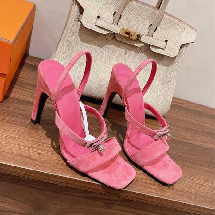 Women's Shoes Square Toe High Heeled Sandals