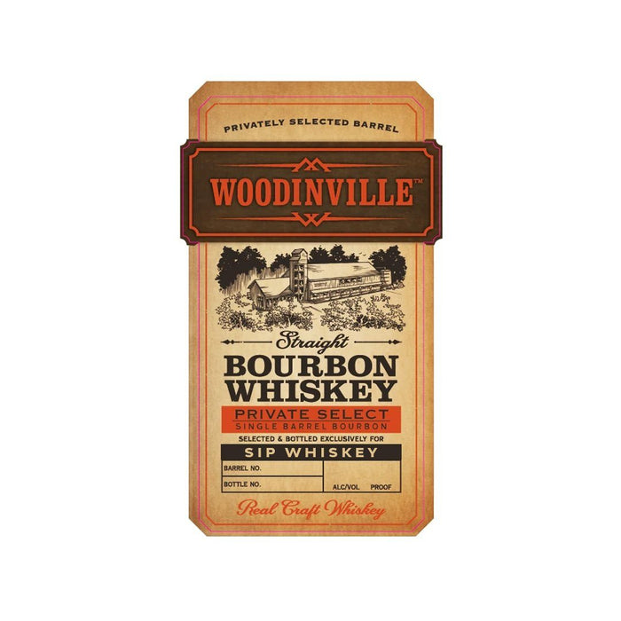 Woodinville Private Select for Sip Whiskey 120.86 Proof Straight Bourbon Whiskey Woodinville Whiskey