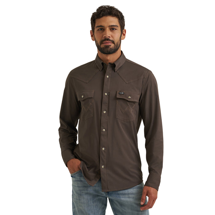 Wrangler Men's All Terrain Gear Technical Shirt Work Shirts Wrangler Turkish Coffee 2XL Reg