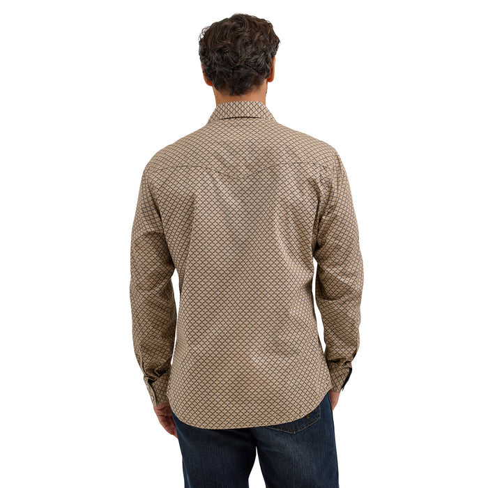 Wrangler Men's Premium Retro Long Sleeve Western Shirt Work Shirts Wrangler